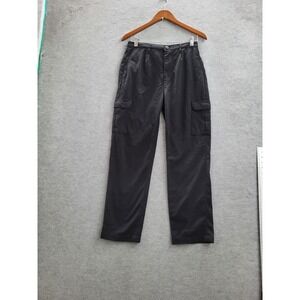 Vans Men Pants S Black‎ Cargo Button 27" Inseam Logo Outdoor